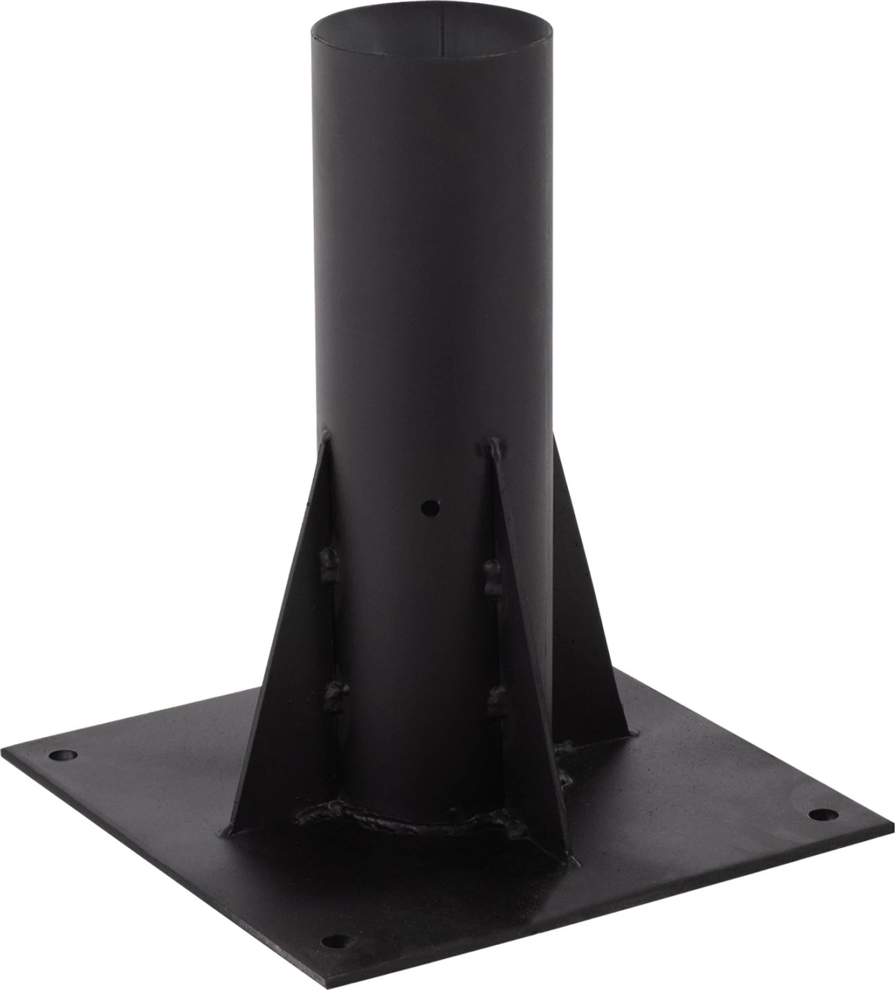 Bazë metalike për ombrellë kashte, ngjyrë e zezë, katrore, 25x25x30 cm