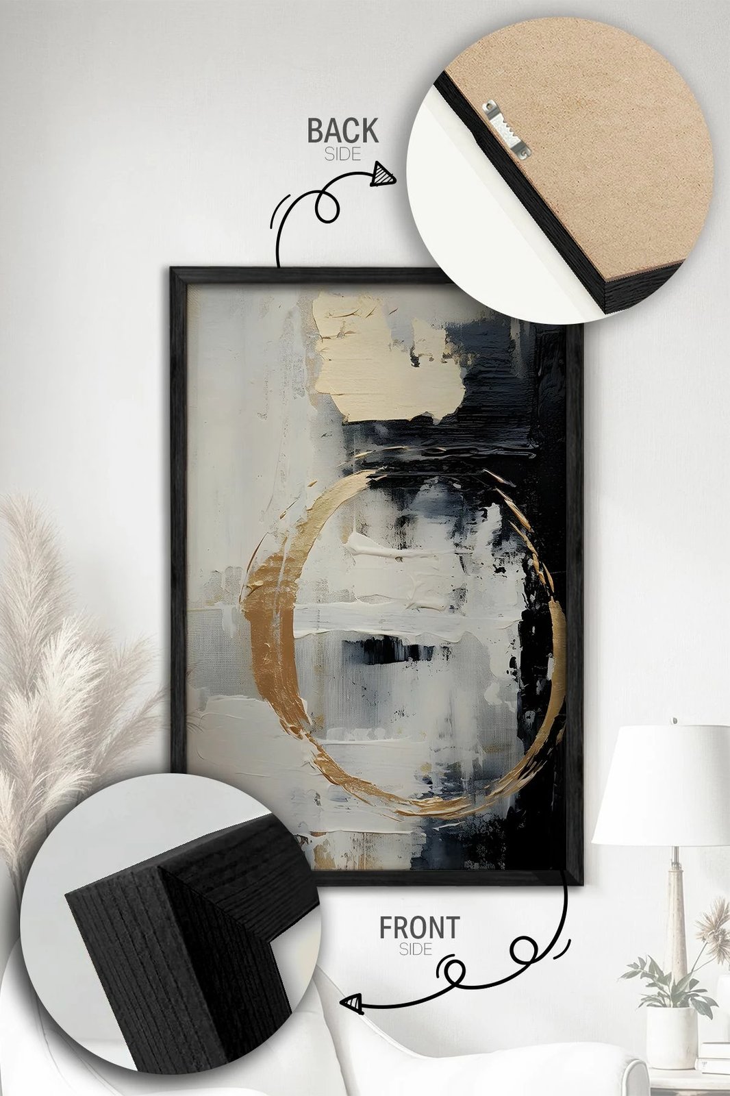 Pikturë dekorative me kornizë (3 copë), Wallity, Ersy3Syhcrv52