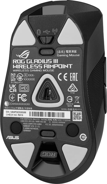 Maus ASUS ROG Gladius III Wireless AimPoint, i zi