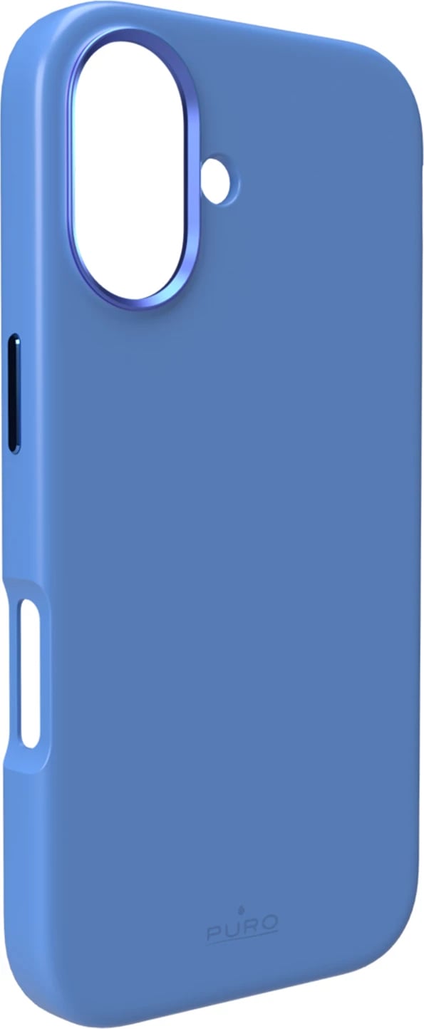 Mbështjellës Puro Icon Mag Pro MagSafe për iPhone 16, silikon, kaltër