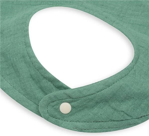 përparëse bebe muslinë, New Baby, 100% pambuk organik, 22x25 cm, jeshile