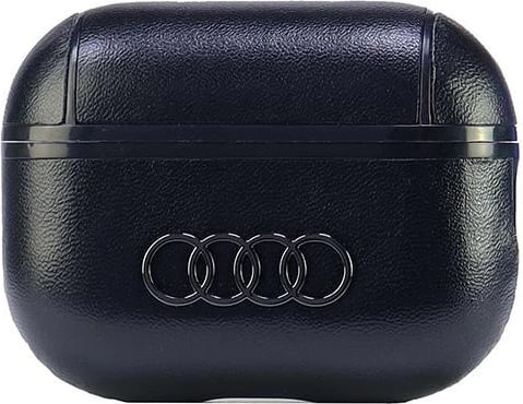 Mbështjellës Audi Leather Big Logo për AirPods Pro 2, i zi