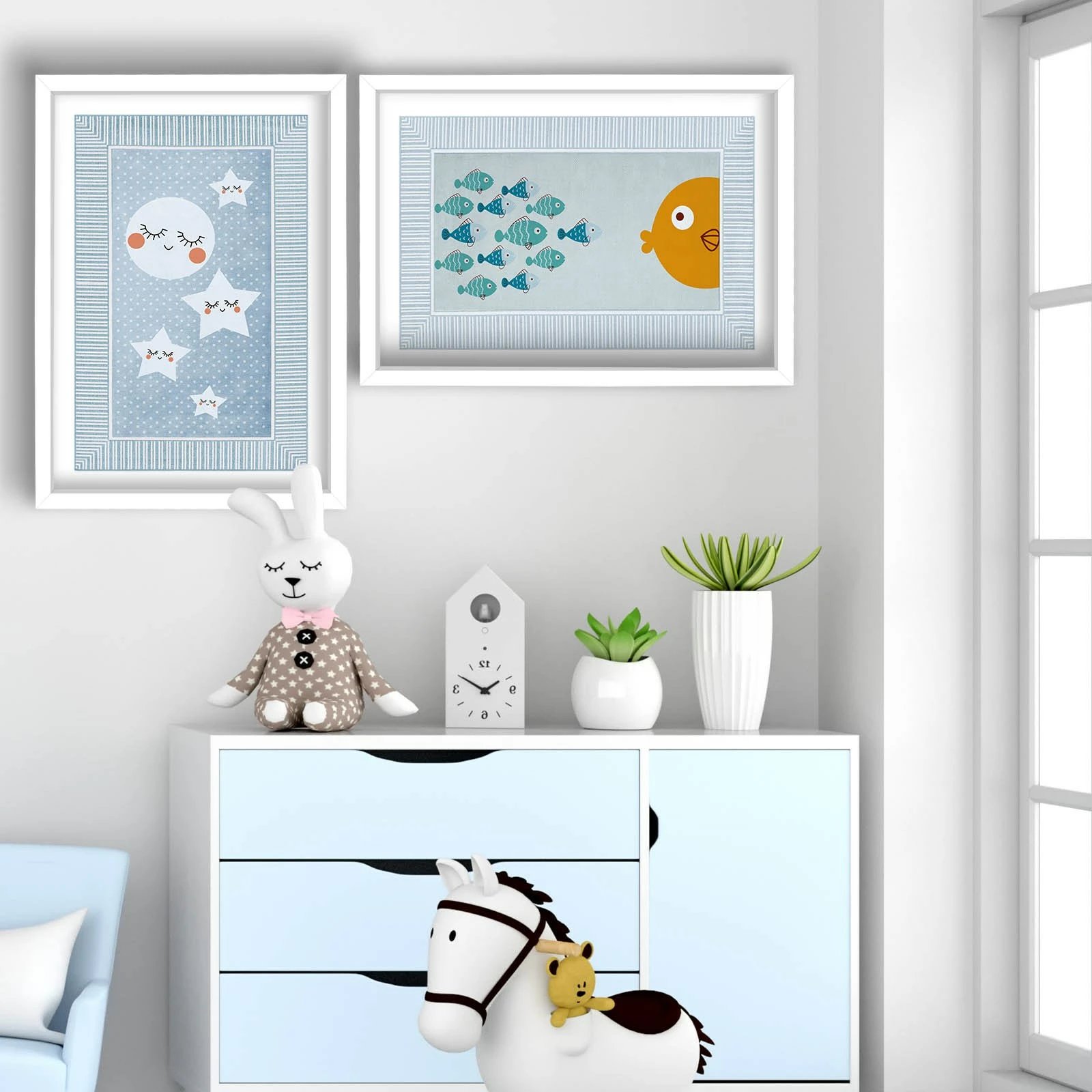 Pikturë dekorative me kornizë MDF (2 copë), Wallity, 2P3853BCT-006