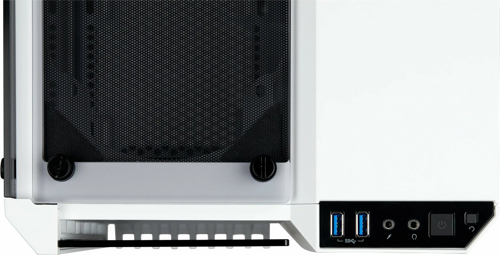 Kasë Corsair Crystal 280X, micro ATX, xham i temperuar, e bardhë Kasë Corsair Crystal 280X, micro ATX, xham i temperuar, e bardhë