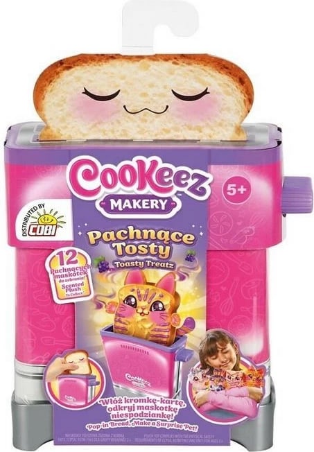 Lodër maskotë aromatike Cookeez Makery Toasts, Cobi MO-23522, me toster lodër, shumëngjyrëshe