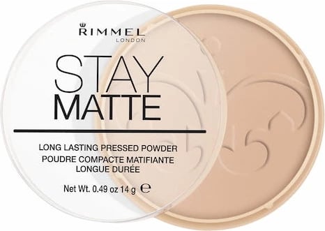 Pudër kompakte Rimmel Stay Matte 005 Silky Beige 14g