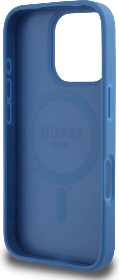 Mbështjellës Guess 4G Circle Classic Logo MagSafe për iPhone 16 Pro Max, Kaltër Mbështjellës Guess 4G Circle Classic Logo MagSafe për iPhone 16 Pro Max, Kaltër