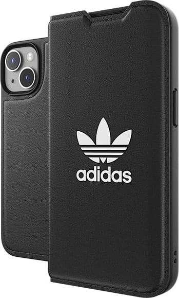 Mbështjellës Adidas OR Booklet Case Basic për iPhone 14, 6.1", i zi