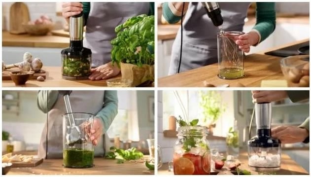 Blender dore Bosch ErgoMaster MSM6M622, 1000W, zi-e argjendtë