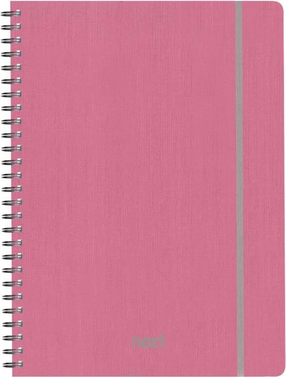 Fletore spirale Next 17x25cm, 140 faqe, Rozë