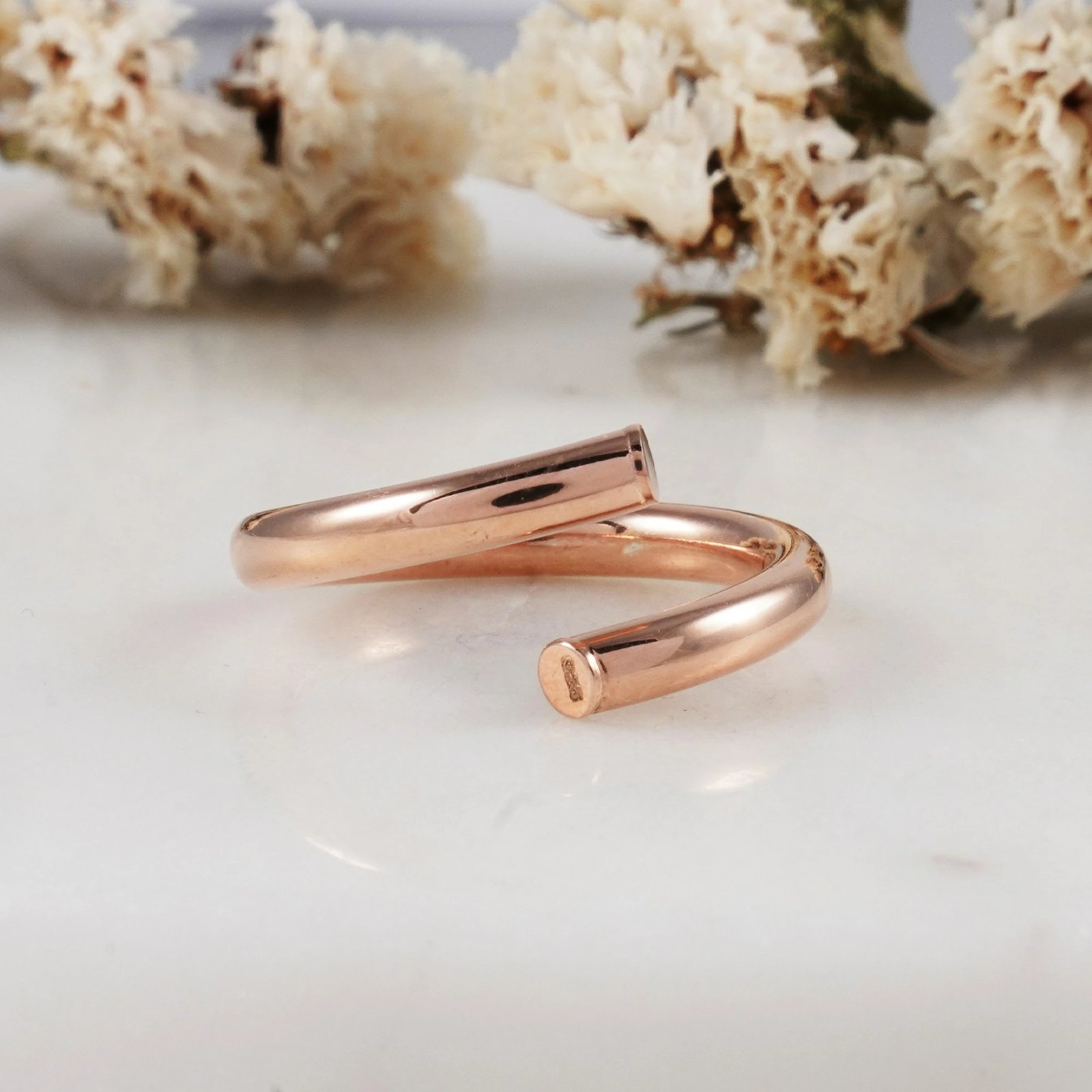 Unazë argjendi Jumeon, ngjyrë ari rozë, 7736