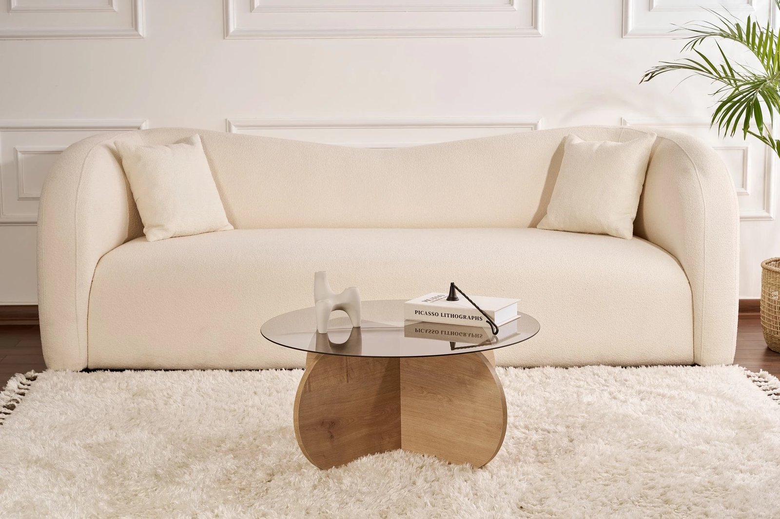 Tavolinë kafeje Nordure, Aeris, ngjyrë lis safir, fume