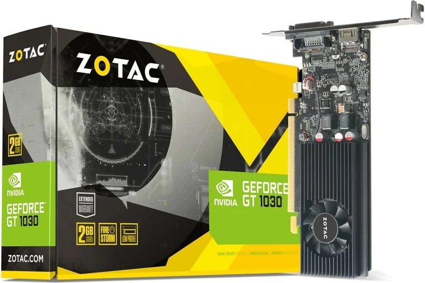 Kartelë grafike Zotac ZT-P10300A-10L, NVIDIA GeForce GT 1030, 2 GB GDDR5, E zezë