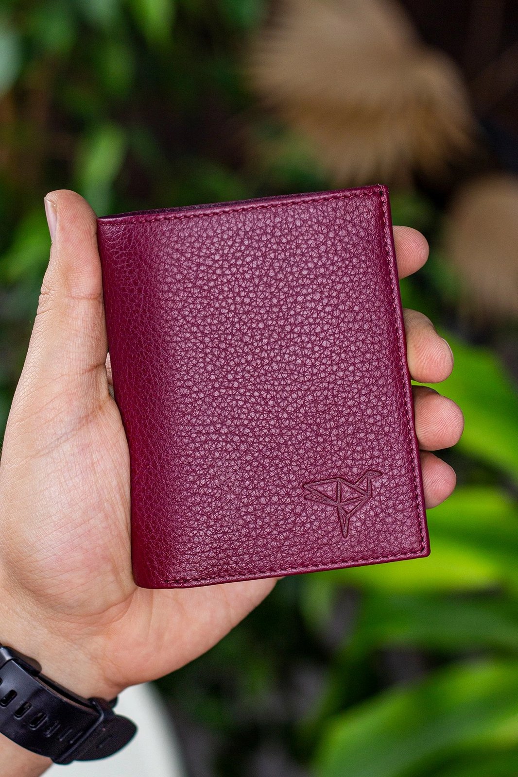 Portofol për burra, ngjyrë e kuqe claret, Zoozie Bags, Rilton