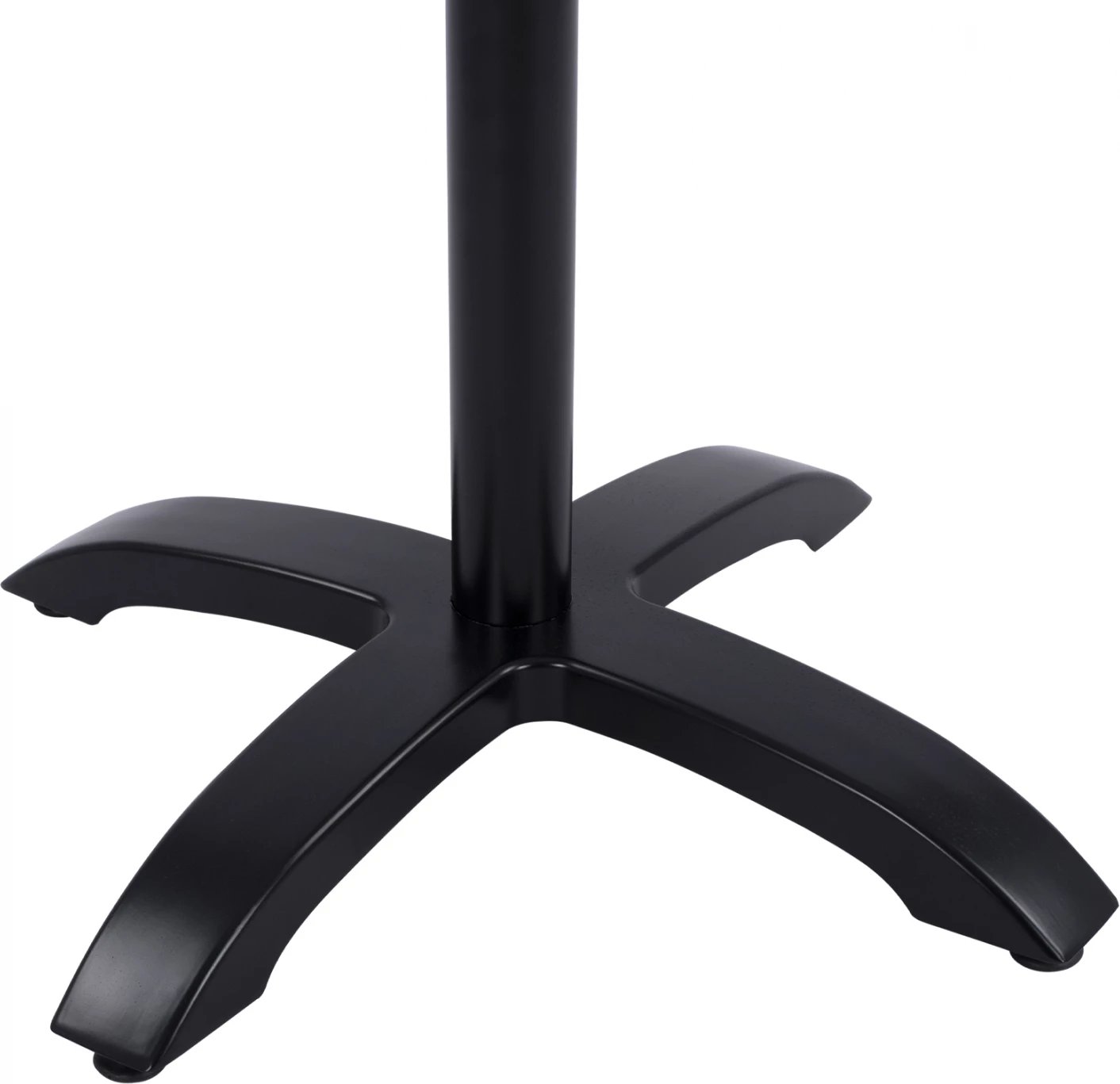 Bazë tavoline e palosshme alumini, ngjyrë e zezë mat, FH469.01, 66x66x72 cm me kryq 48x48 cm