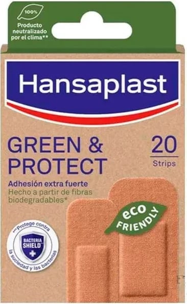 Fasha ngjitëse Hansaplast Green & Protect, 20 copë, uniseks
