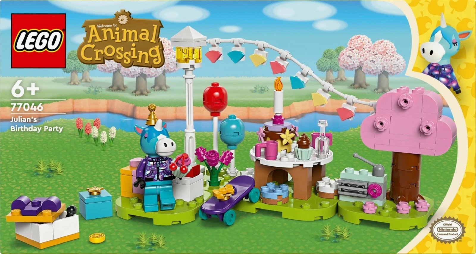 Set LEGO Animal Crossing 77046 Julian Horse and His Birthday Party, 170 pjesë, plastikë
