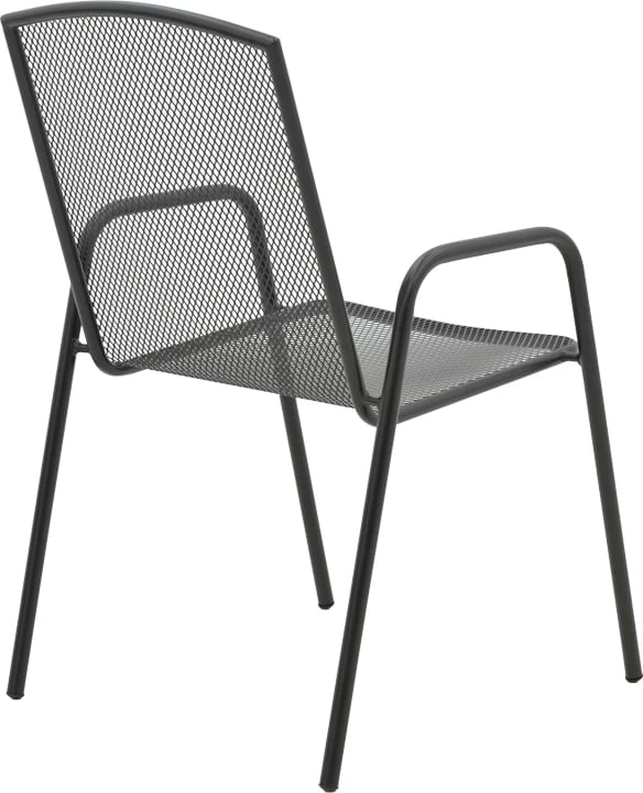 Karrige për kopsht Pomedon e grumbullueshme, metalike, ngjyrë e zezë, 56x64x87cm