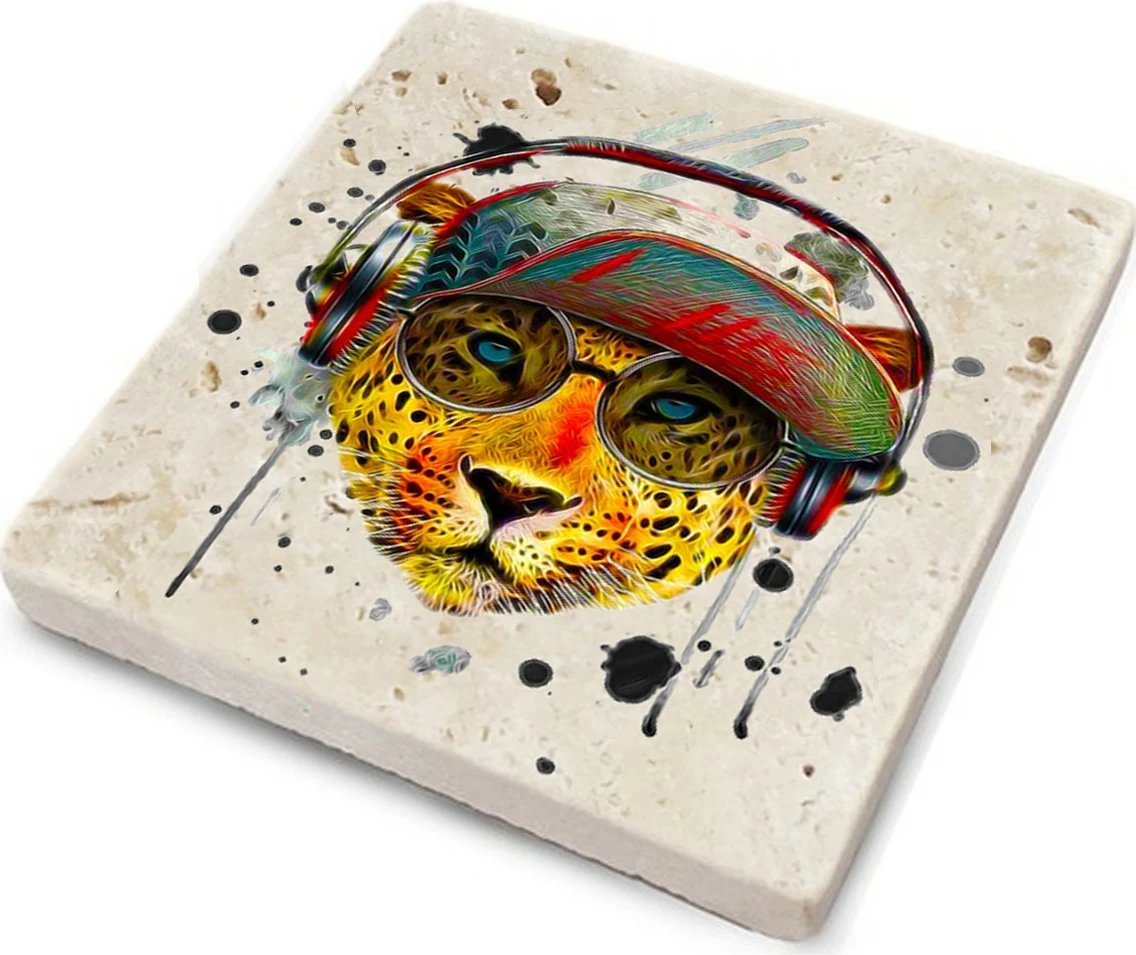 Nënstresa qelqi prej guri natyral, shumëngjyrëshe, 4 copë, Hermia Concept, TBA7436502735769