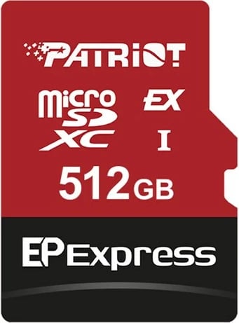Kartelë memorie Patriot Memory EP Express microSDXC 512GB, e kuqe