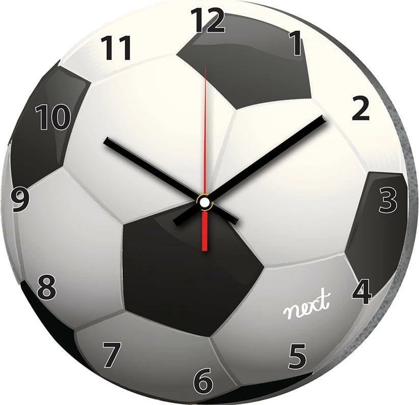 Orë muri Next 24532, dizajn top futbolli, Ø31cm