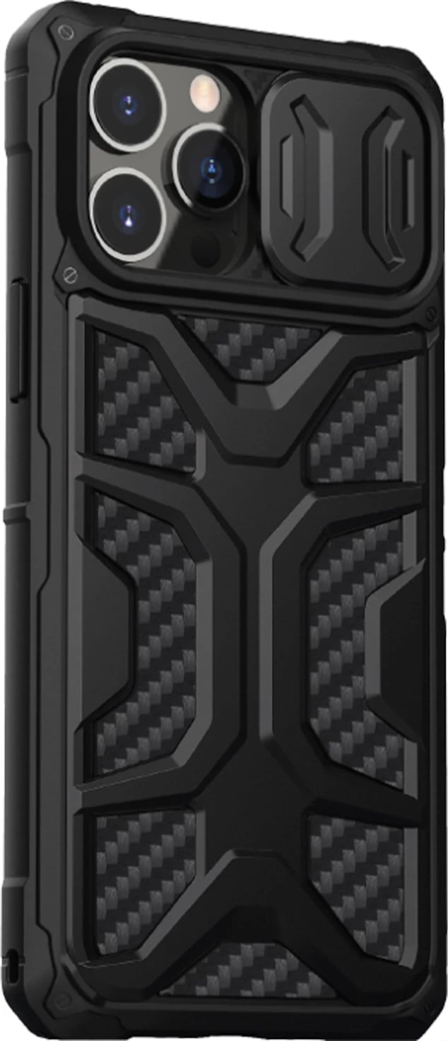 Mbështjellës Nillkin Adventurer Case për iPhone 13 Pro, me kapak kamere, i zi