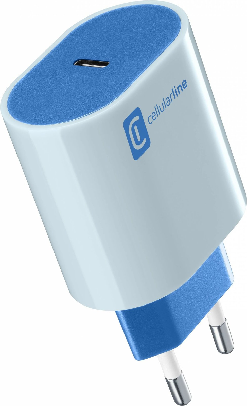 Karikues USB-C Cellularline #Stylecolor, 20W, ngjyrë kaltër