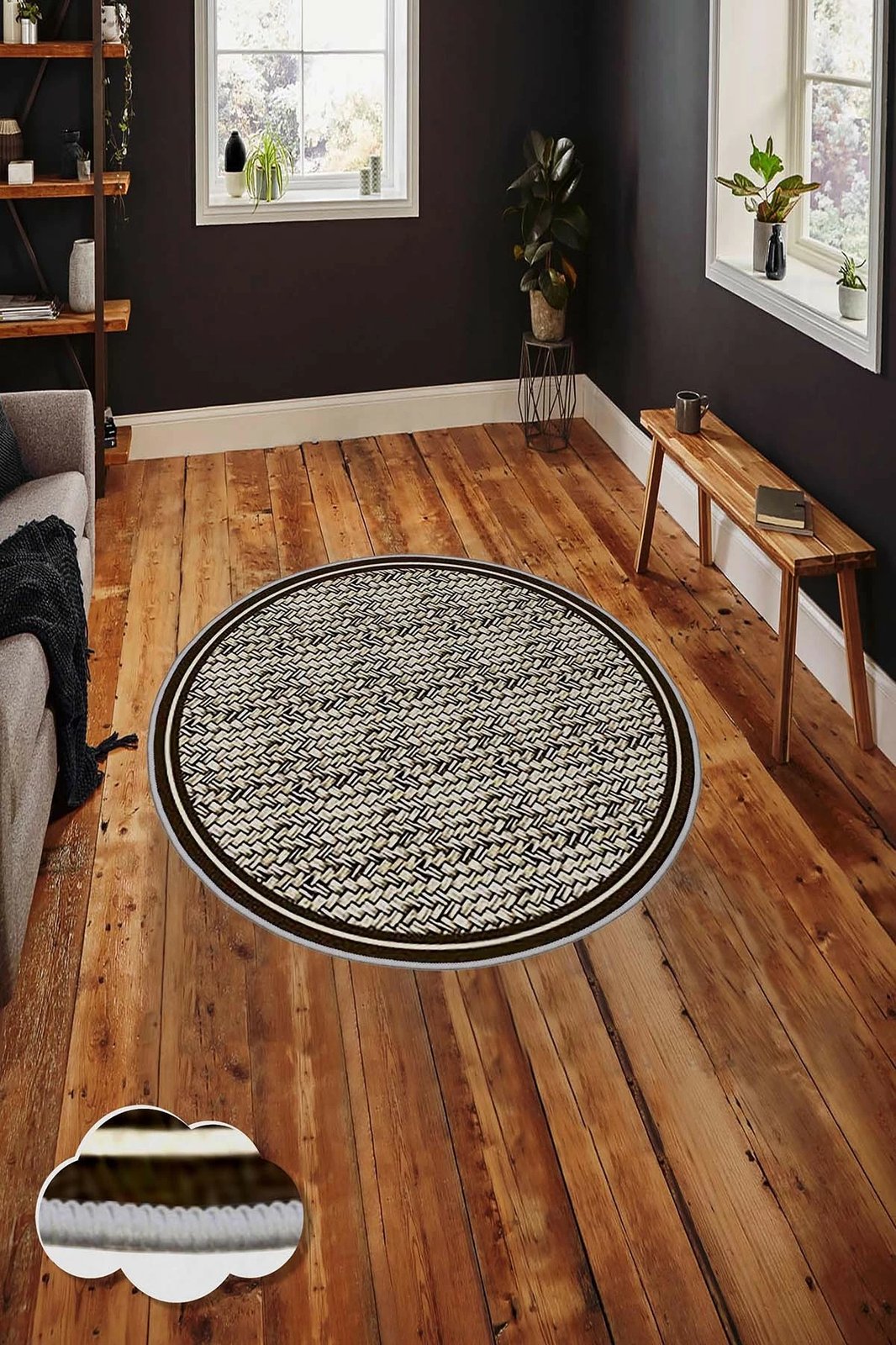 Qilim i rrumbullakët, shumëngjyrësh, Conceptum Hypnose, Hmnt931, 80cm