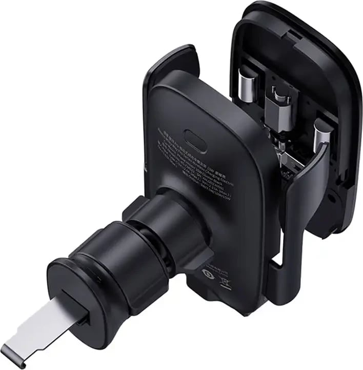 Mbajtës telefoni me karikues wireless Baseus MilkyWay Pro 15W, i zi