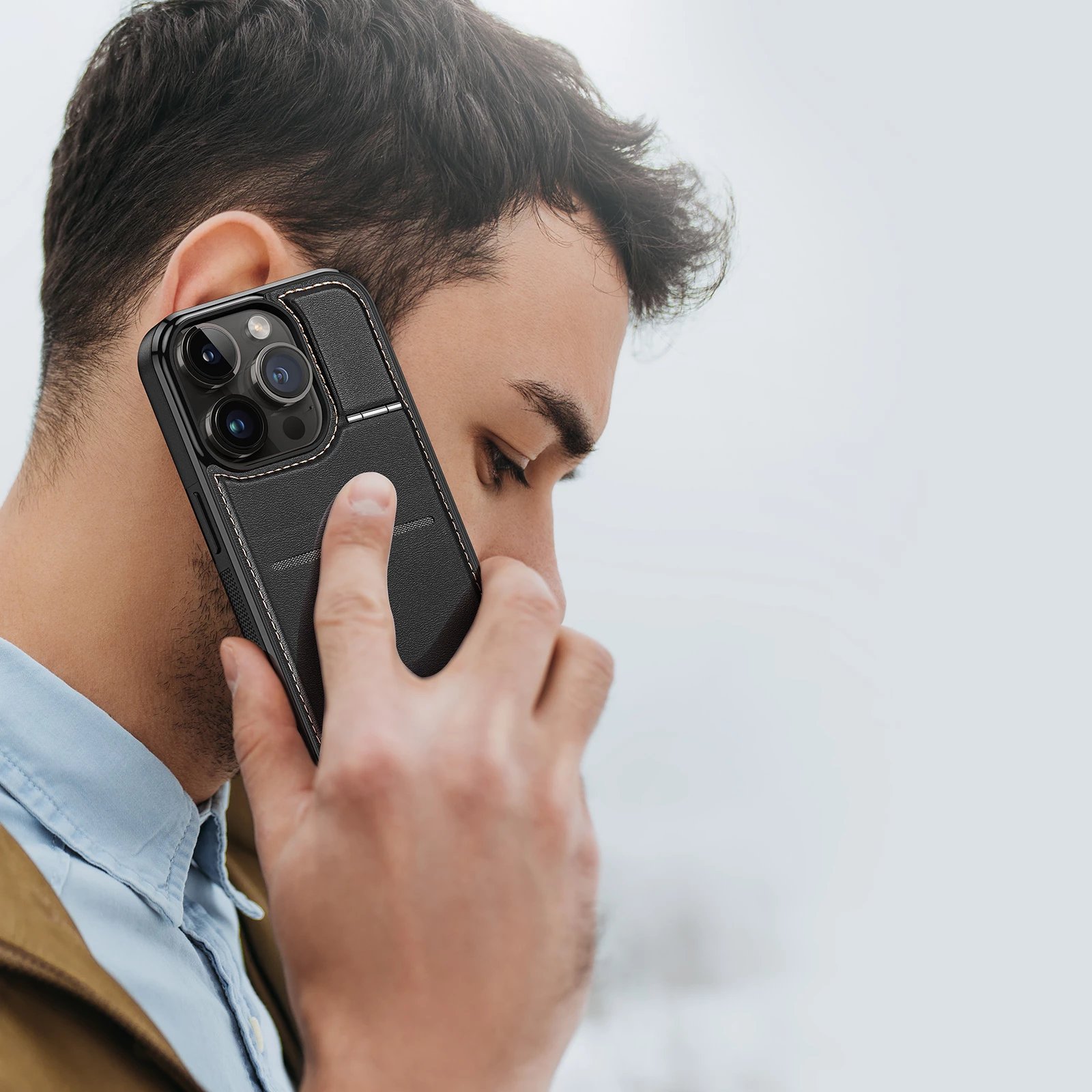 Mbështjellës Dux Ducis Rafi Mag për iPhone 13 Pro, me MagSafe, RFID Blocker, i zi