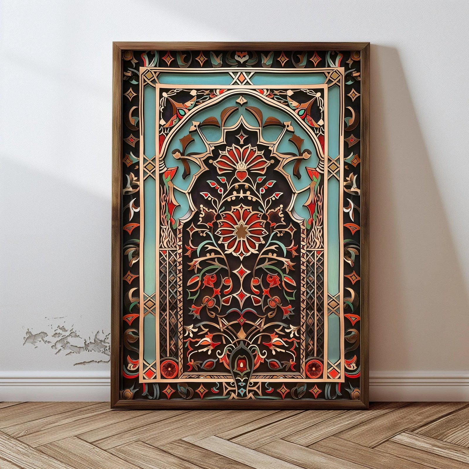 Pikturë dekorative me kornizë MDF, shumëngjyrëshe, Wallity, GE118-L