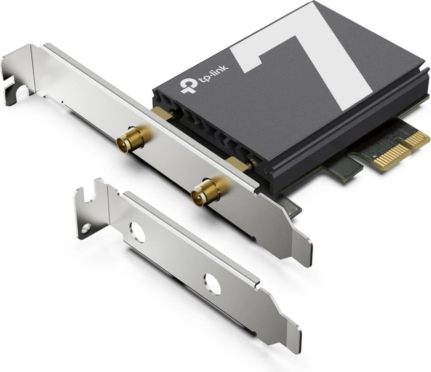 Kartë rrjeti TP-Link Archer BE9300, Wi-Fi 7, Bluetooth 5.4, PCIe, E zezë