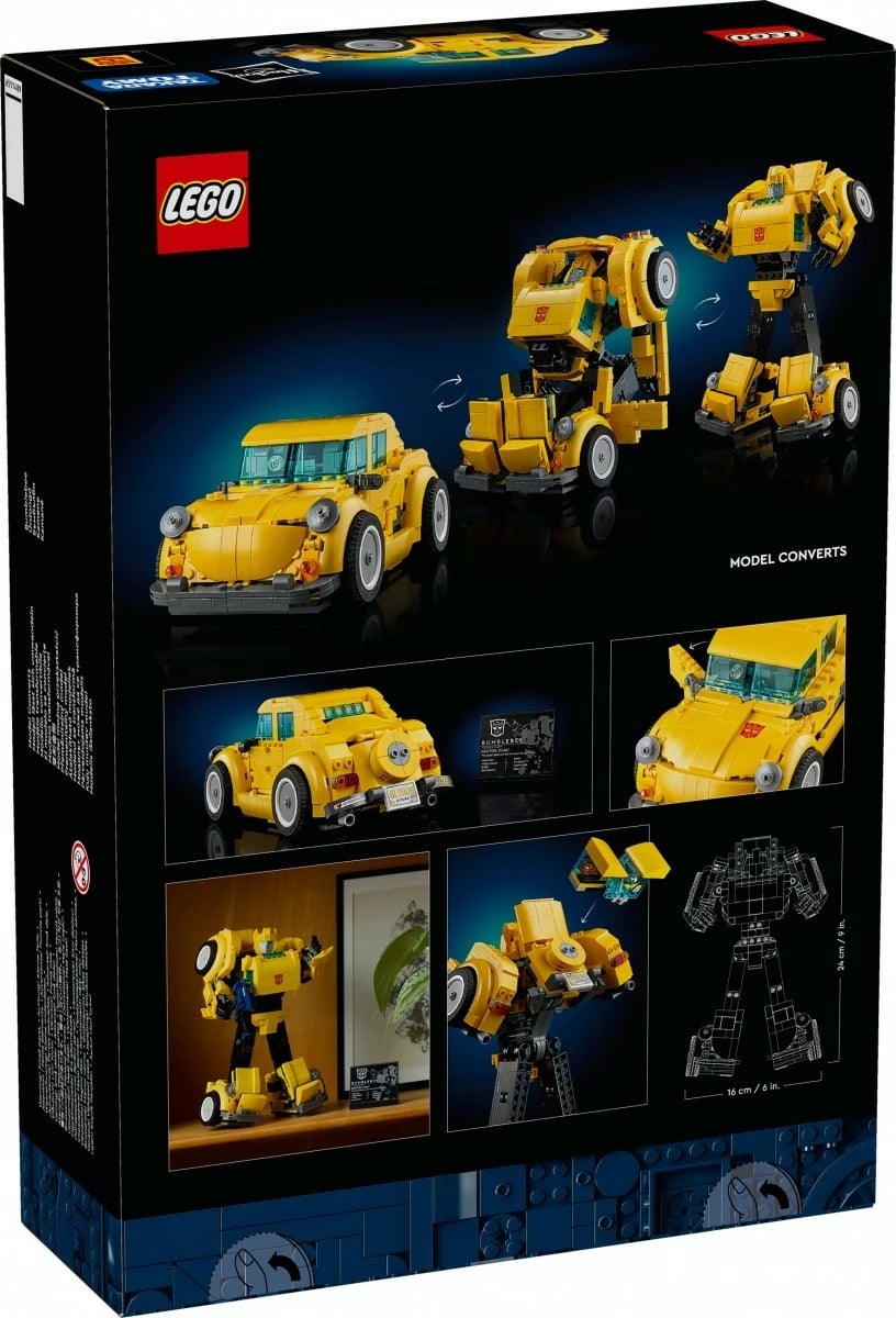 Set ndërtimi LEGO Icons Transformers Bumblebee 10338, 950 pjesë, e verdhë