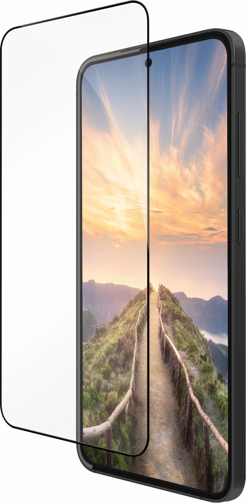 Xham mbrojtës dbramante1928 eco-glass për Galaxy S25, Black Edge