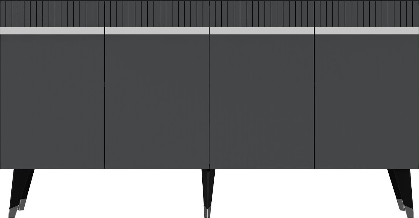 Konsolë Hanah Home, Defne, antracit, argjend