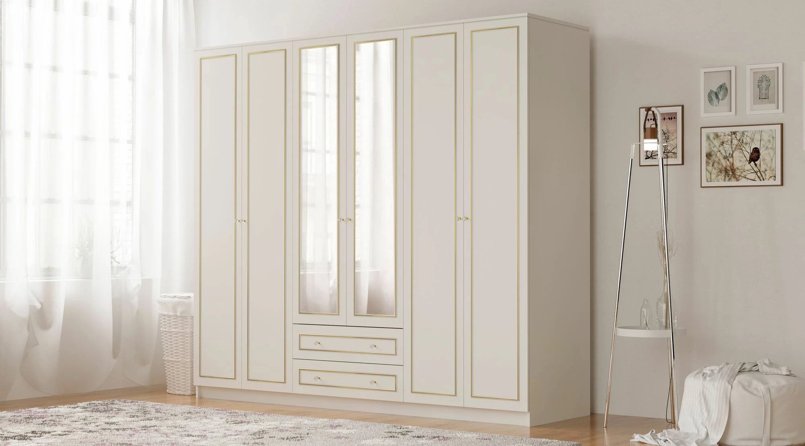 Dollap Skye Decor, Rb-085-02, ngjyrë e bardhë mat