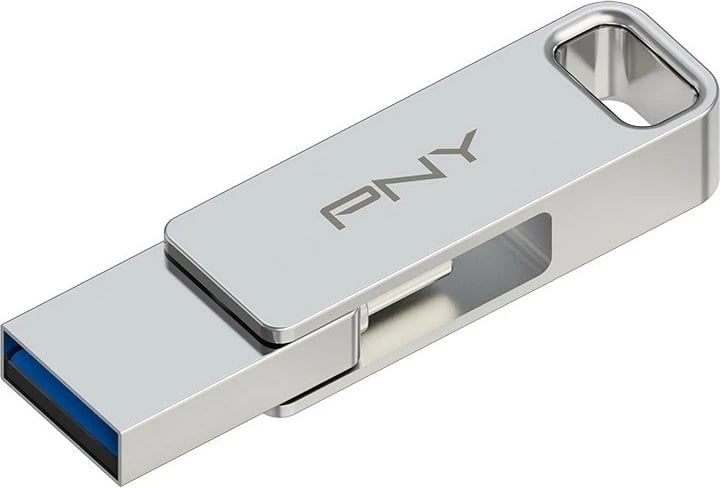 Pendrive PNY DUO LINK 64GB, USB 3.2, Type-C/Type-A, Argjend