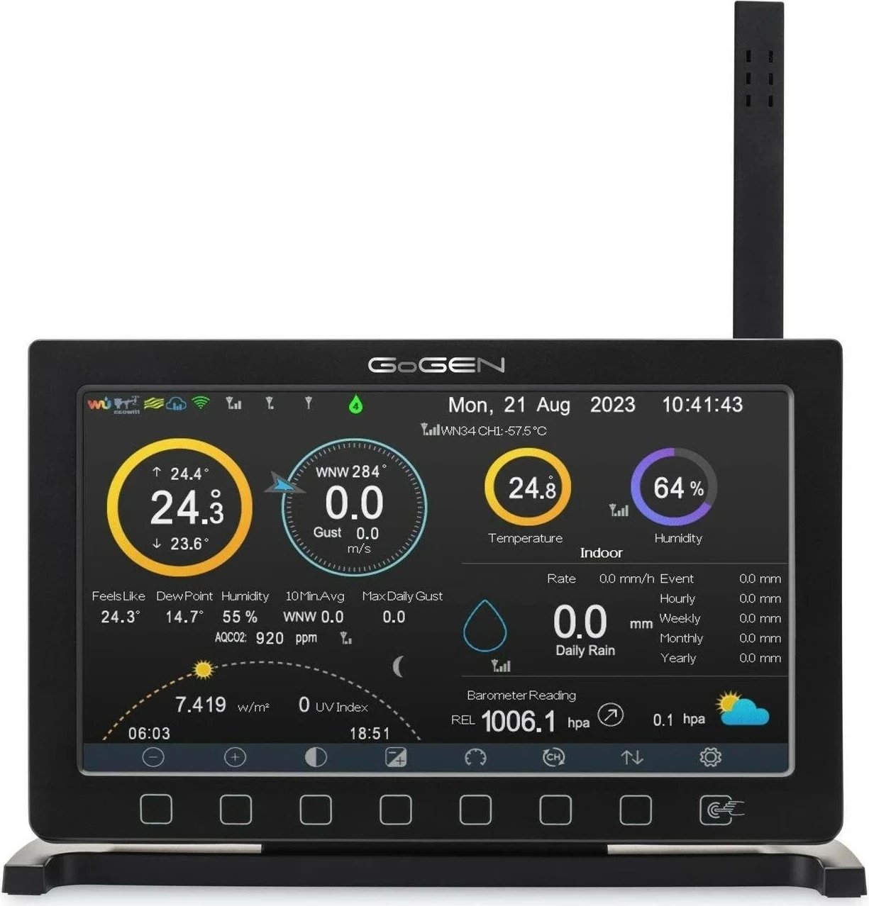 Stacion moti GoGEN GOG-ME9900, WiFi, ekran i ndriçuar, i zi