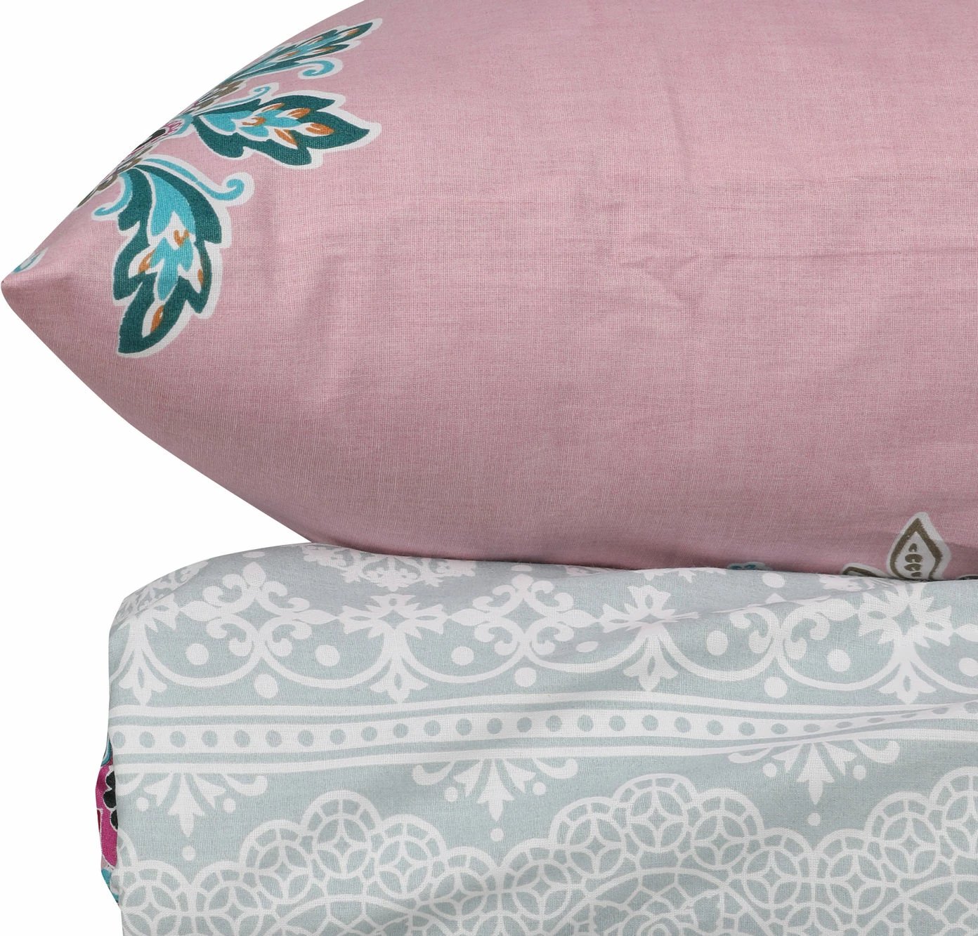 Set mbulesë për jorgan njëpersonësh Ranforce, L'essentiel, Azra, ngjyrë gri, rozë, kaltër