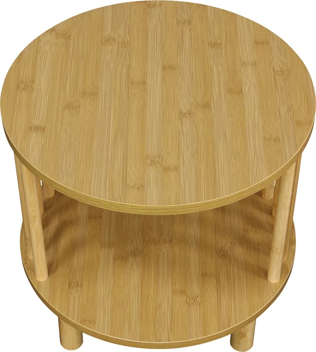 Tavolinë anësore Nodial MDF/Bamboo ngjyrë natyrale D40x40cm