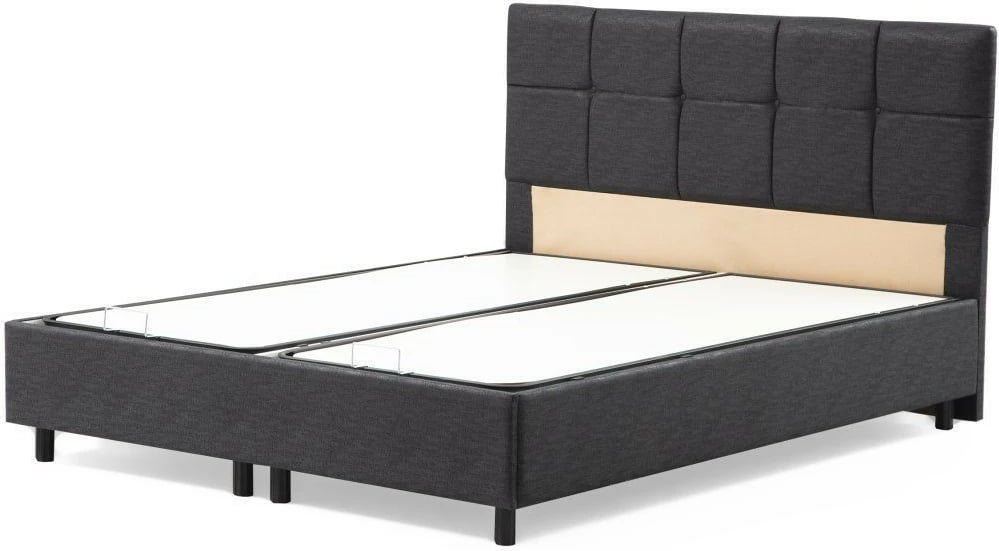 Baze dhe shtrat dopio me taban, ngjyrë antracit, Skye Decor, Vitalia, 150x200cm