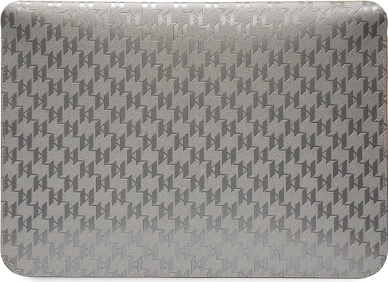 Mbështjellës laptopi Karl Lagerfeld Saffiano Monogram Choupette 14", argjend