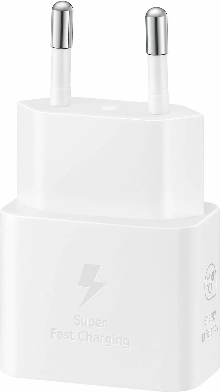 Karikues muri Samsung EP-T2510XWEGEU 25W SFC GaN me kabllo USB-C, Bardhë