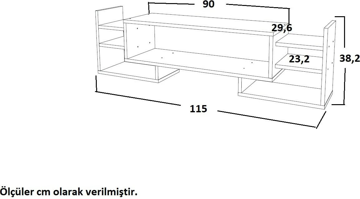 Komodë TV Hanah Home, Sema, e bardhë
