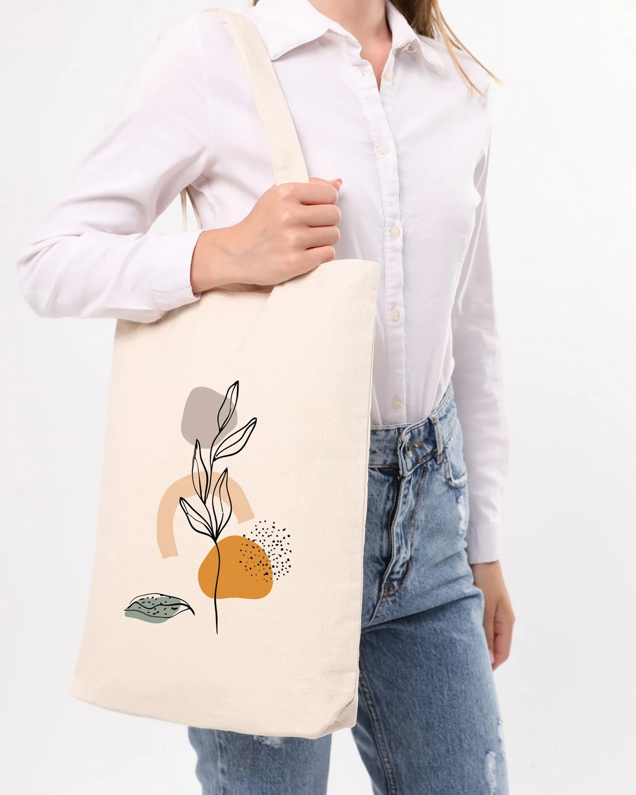 Çantë tote Zoozie Bags, krem, 1120