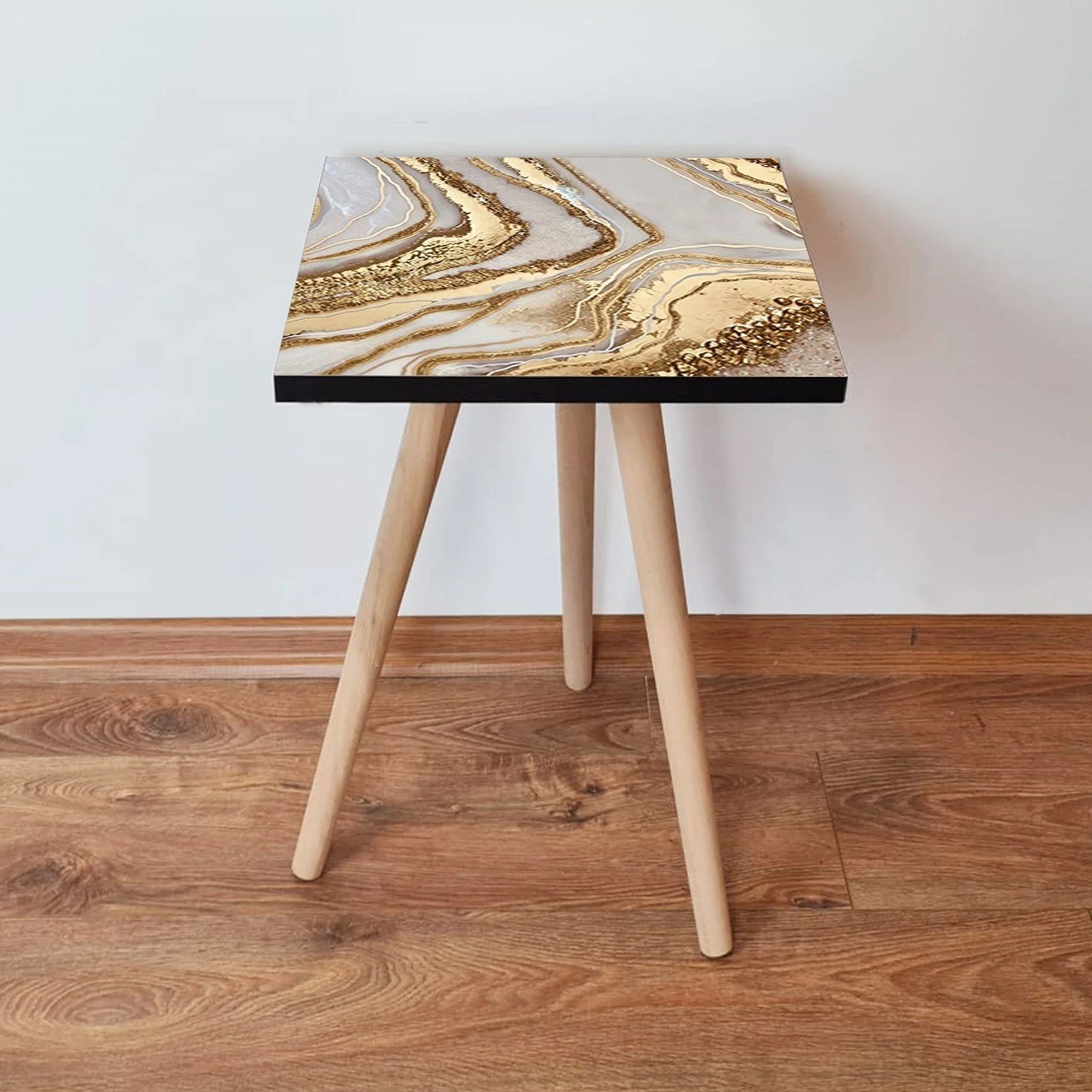 Tavolinë anësore Skye Decor, Shp263, bezhë-ari