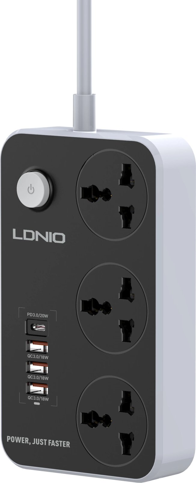 Prizë E Rrymës Me Kabëll 2 Metra LDNIO SC3412 Prizë E Rrymës Me Kabëll 2 Metra LDNIO SC3412