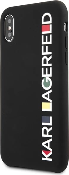 Mbështjellës Karl Lagerfeld Glossy Bauhaus Logo për iPhone X/XS, i zi