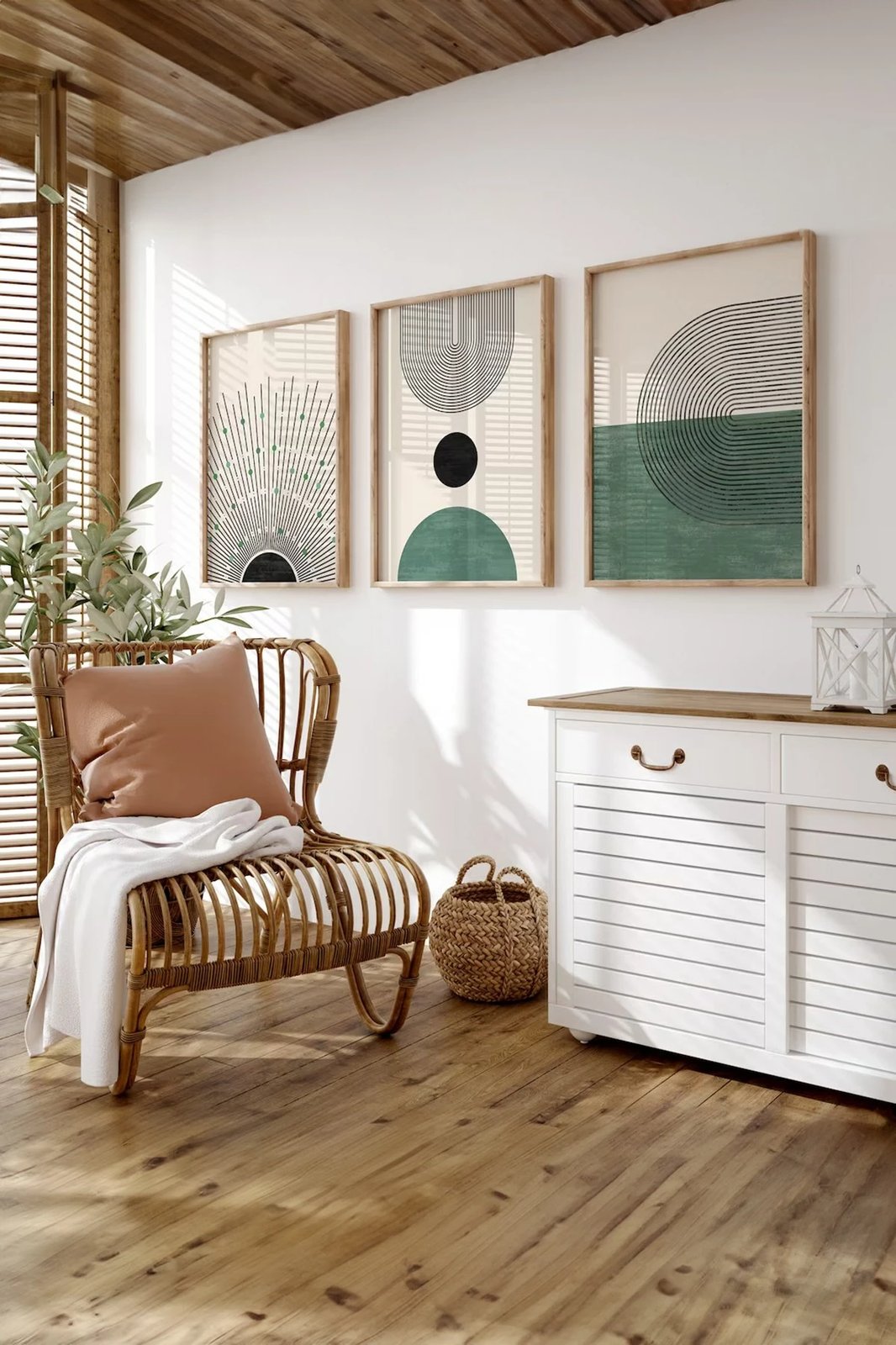 Pikturë dekorative me kornizë (3 copë), Wallity, Artsycllct34