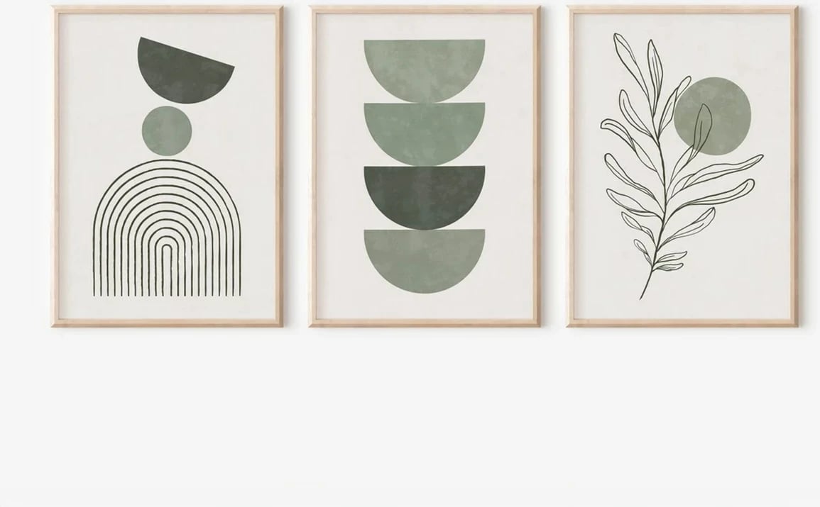 Pikturë dekorative me kornizë (3 copë), Wallity, 3Dartsohoset55